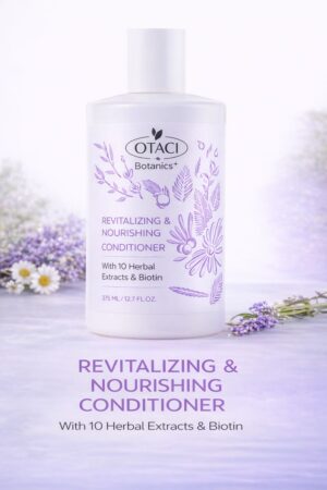 otaci botanics+ revitalizing & nourishing conditioner with 10 herbal extracts & biotin – 375 ml
