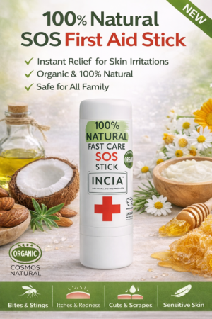 incia 100% natural fast care sos stick – instant relief for skin irritations